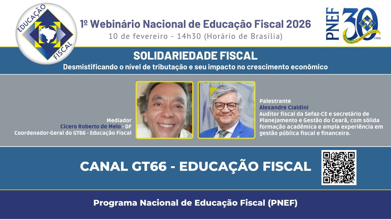 1º Webinario Nacional GT66 - Educação Fiscal 2026