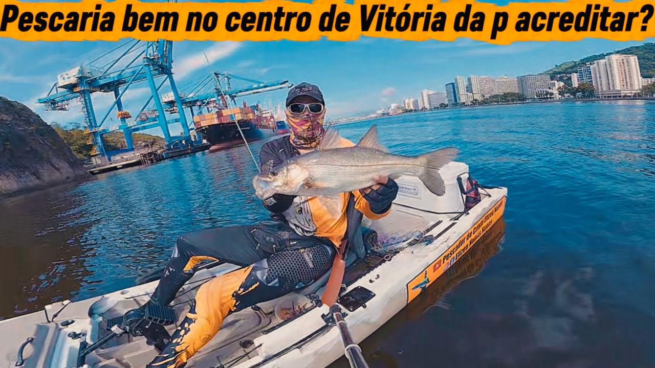 PESCARIA DE ROBALOS BEM NO CENTRO DE VITORIA ES. OLHA O TAMANHO!