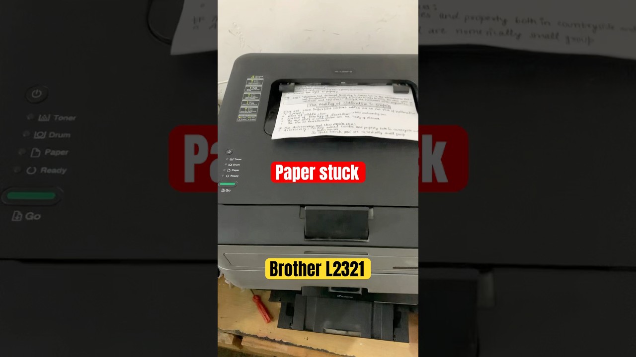 Brother L2321 Paper jam Stuck problem 