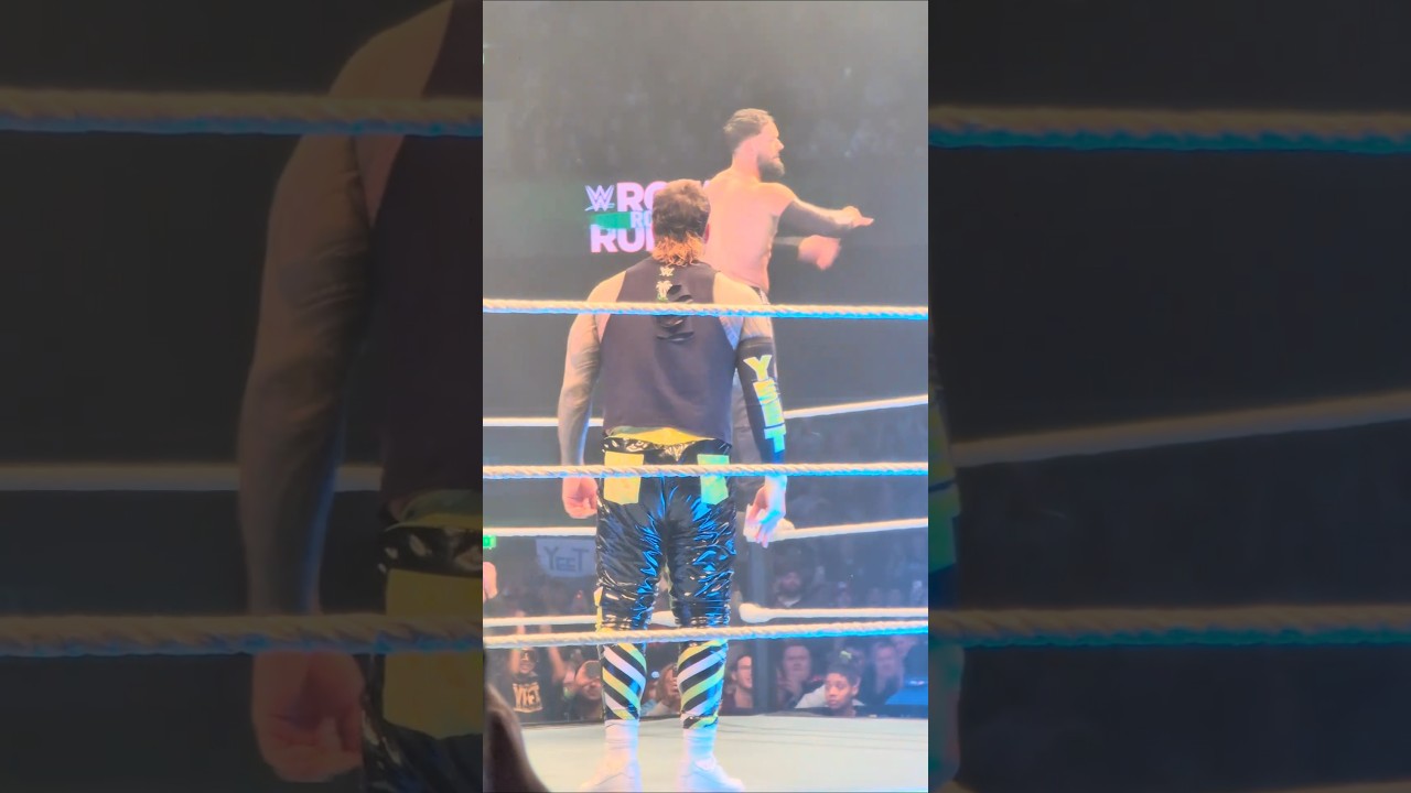 Finn Balor and Jey Uso Yeeting at Road To Royal Rumble Glasgow