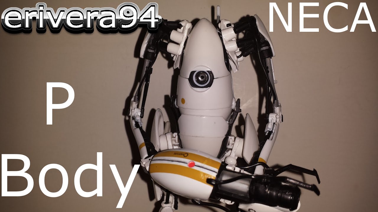 P-Body figure Review Portal 2 NECA with LED lights