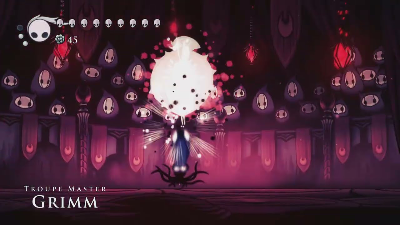 Hollow Knight - Troupe Master Grimm Boss Fight (Cheesing via Abyss Shriek spam)