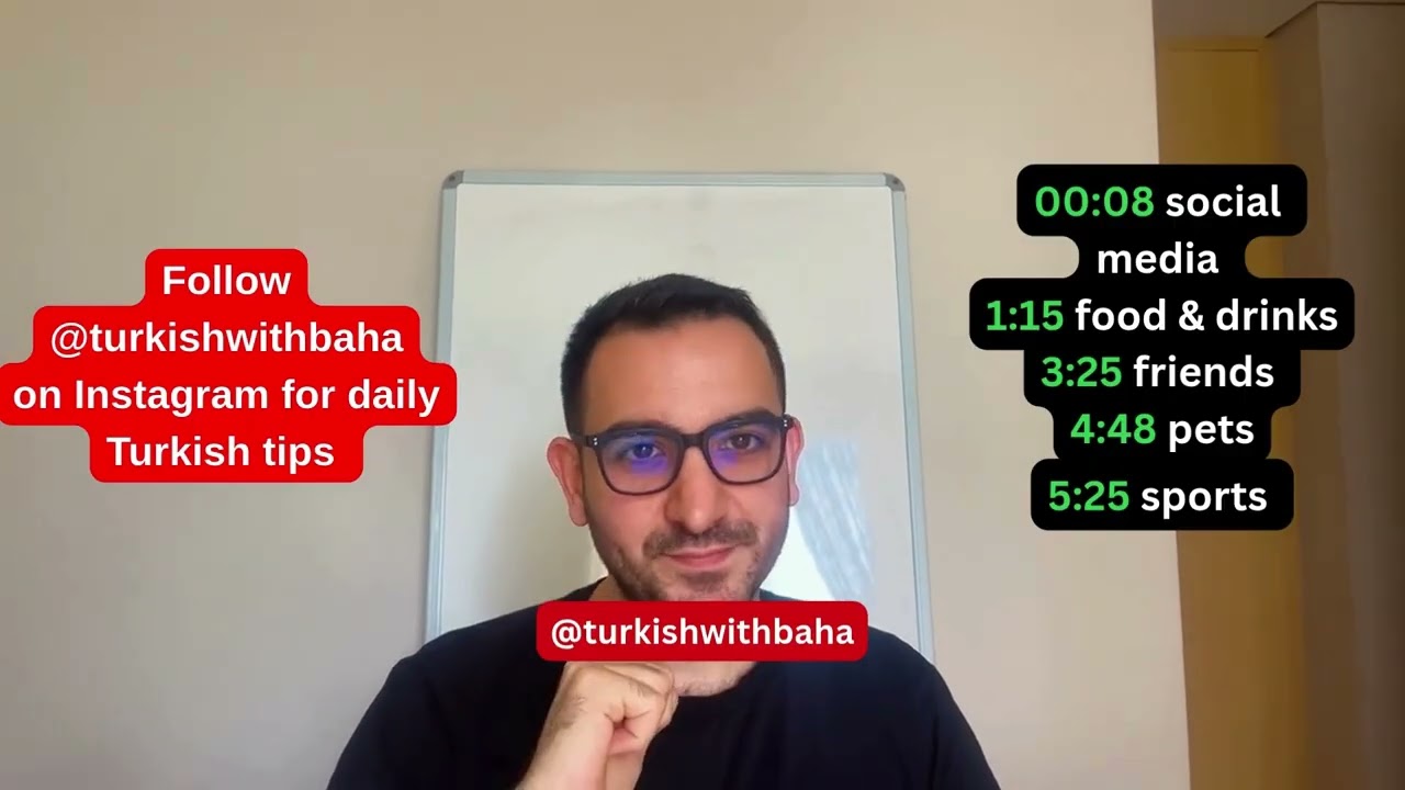 SLOW TURKISH PODCAST 4 🇹🇷 SOCIAL MEDIA, FOOD, FRIENDS, PETS, SPORTS