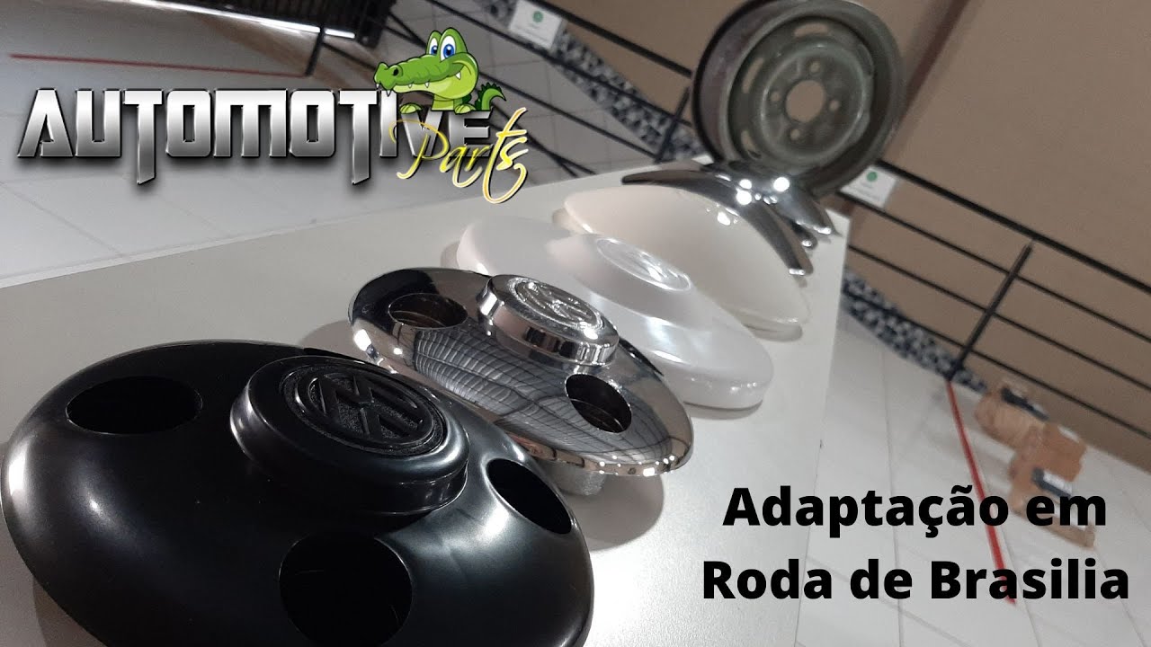 Adaptação Calota Fusca Abaulada / Reta em Roda de Brasilia 4x130mm