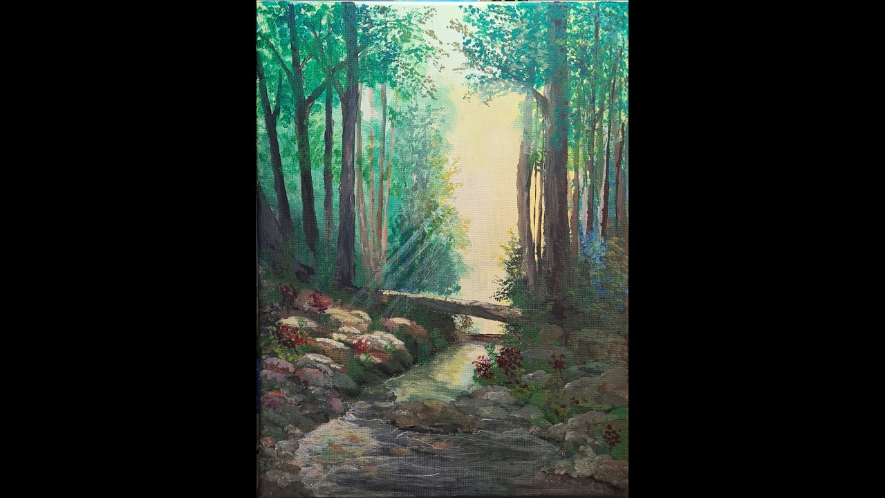 Im Wald 1, Acrylmalerei, RaWo Art