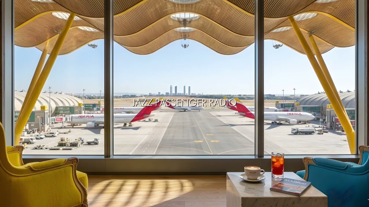 [Playlist] Mediterranean Sun: Madrid Airport Luxury Lounge | Spanish Guitar & Smooth Jazz (1 Hour)