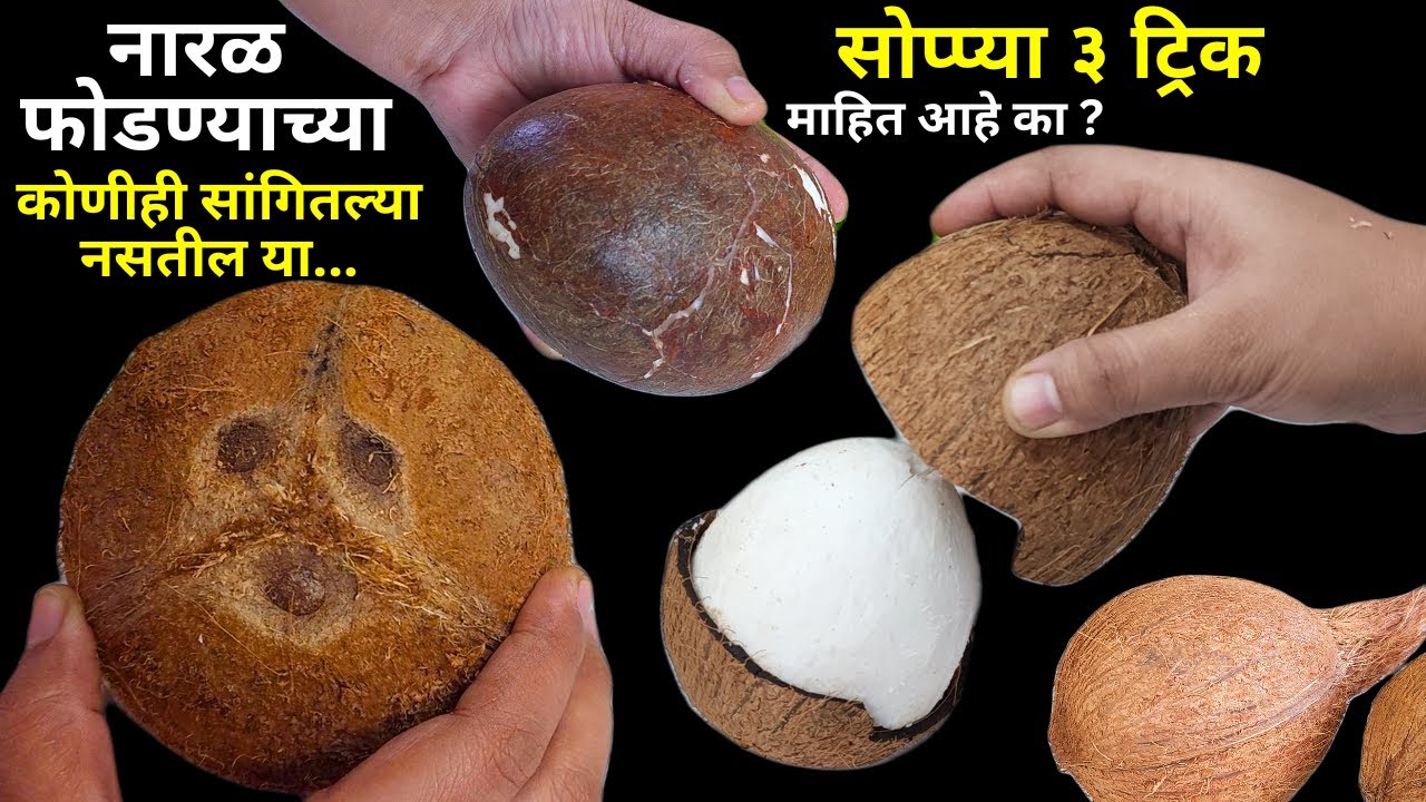 कमी मेहनतीमध्ये नारळापासून खोबरे वेगळे करण्याच्या या ३ ट्रिक तुम्हाला माहित आहे का?