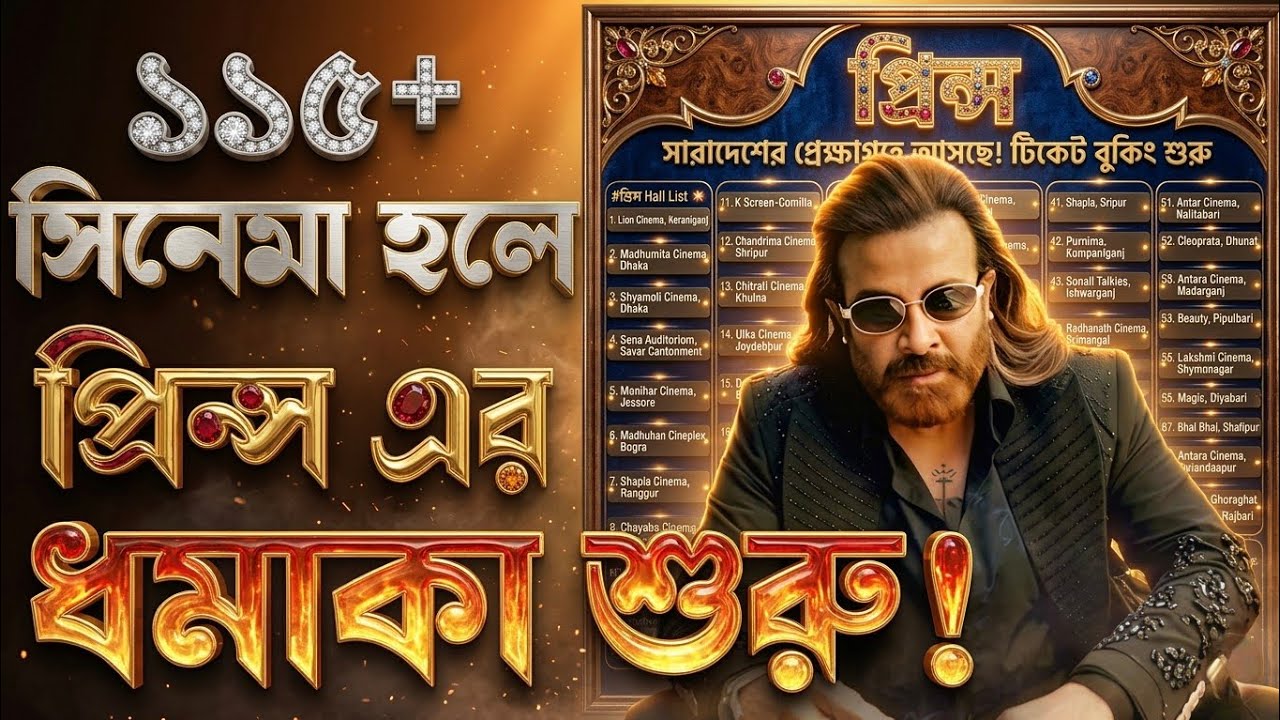 SHAKIB KHAN Prince প্রিন্স সিনেমা যাত্রা শুরু করছে ১১৫+ সিনেমাহল দিয়ে 🔥ইতিমধ্যেই ৭৫ টা হল কনফার্ম 😱