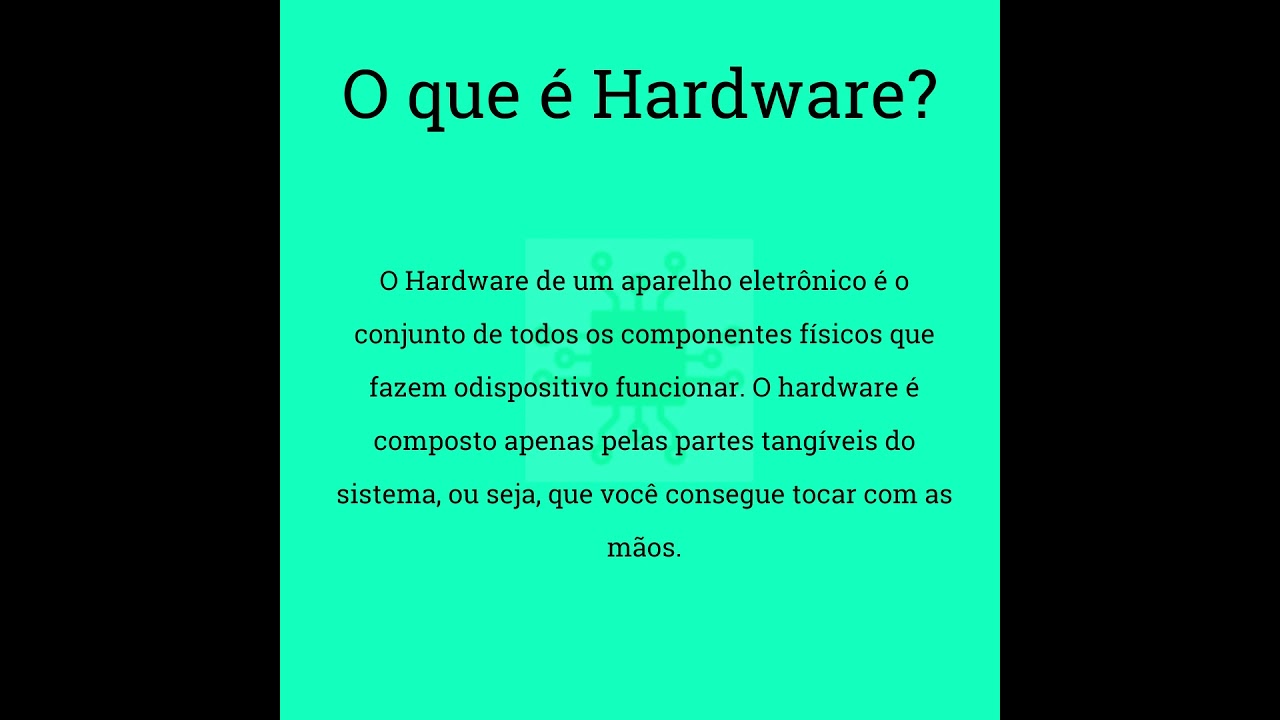 o que &eacute; Hardware?