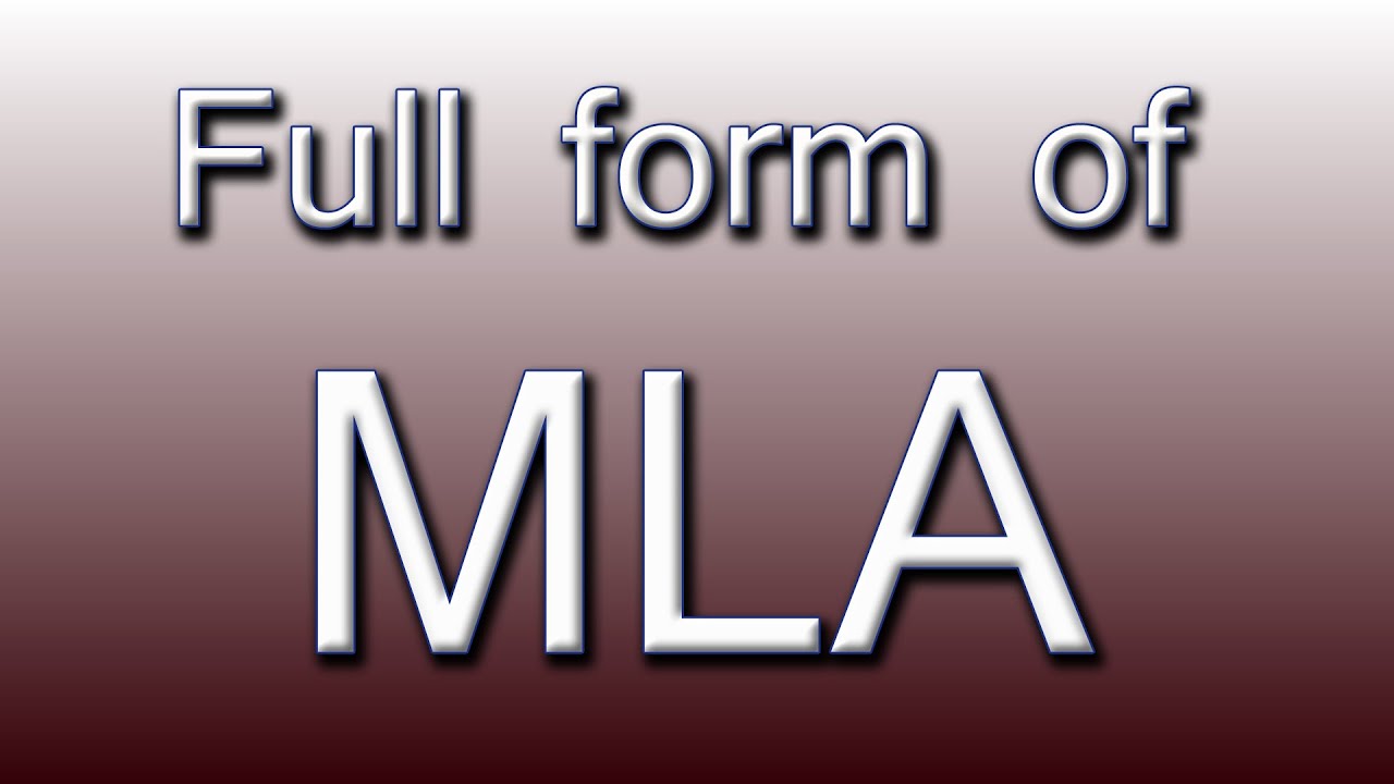 Full form of MLA