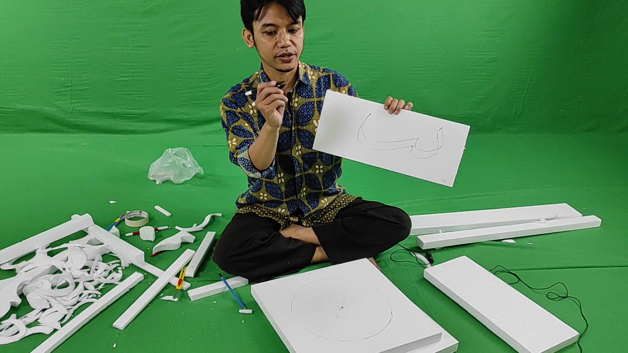 Tutorial cara mudah belajar mengukir styrofoam bagian -1