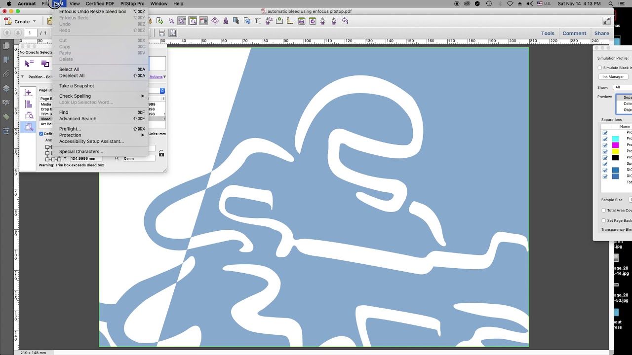 Automatic Bleed Using Enfocus Pitstop || Adobe Acrobat
