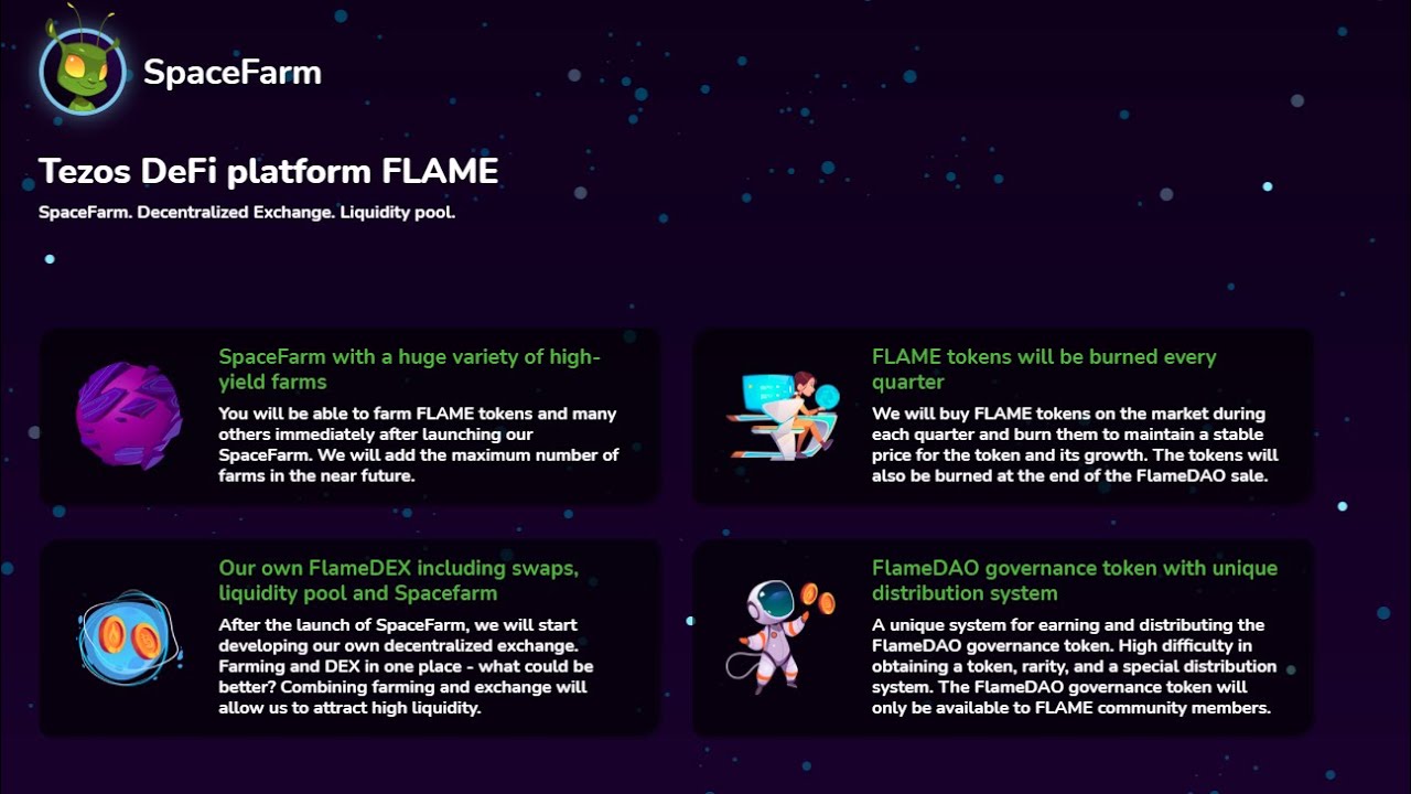 Spacefarm - дефи-проект на блокчейне Тезос. (стейкинг, фарминг, декс)