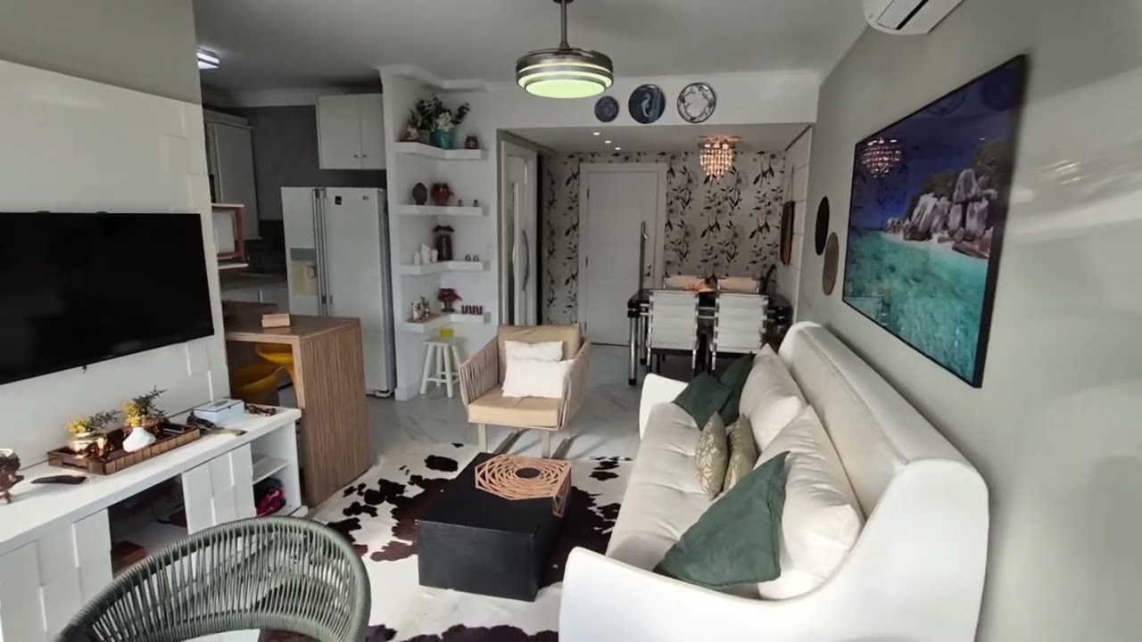 Apartamento dúplex de 3 quartos, Vista para o mar para locação de temporada na Rivera.