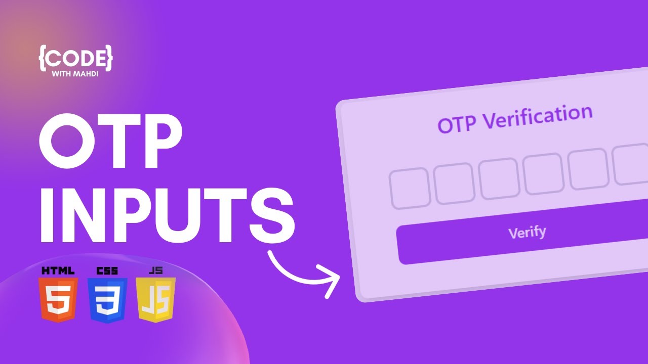 How to Create OTP Inputs with HTML, CSS, & JavaScript | Free Source Code Included!