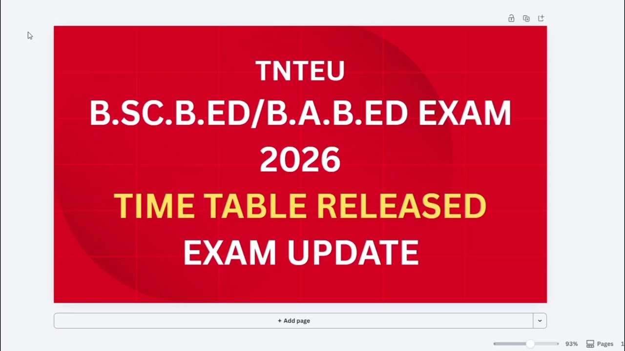 B.sc.B.ed/B.A.B.ed exam 2026 time table released 🏫