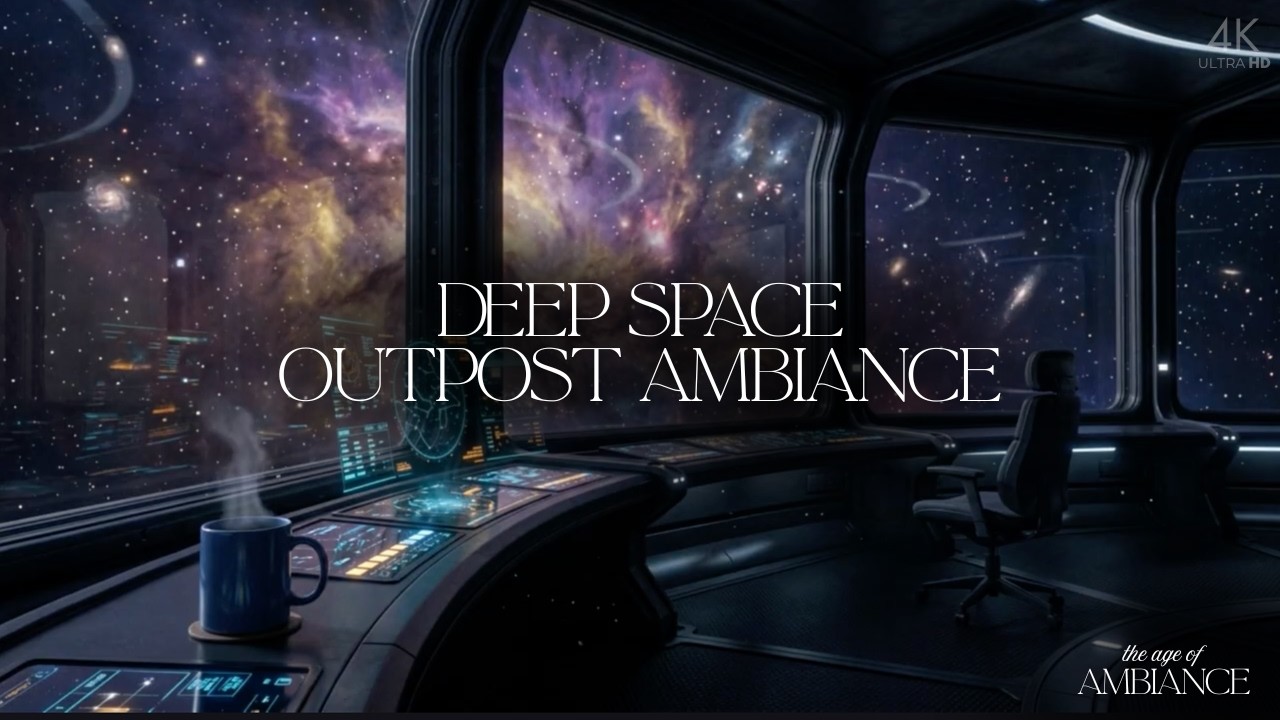 Deep Space Outpost Ambiance | Sci-Fi Space Station Sounds for Sleep, Study & Focus | 3 Hours