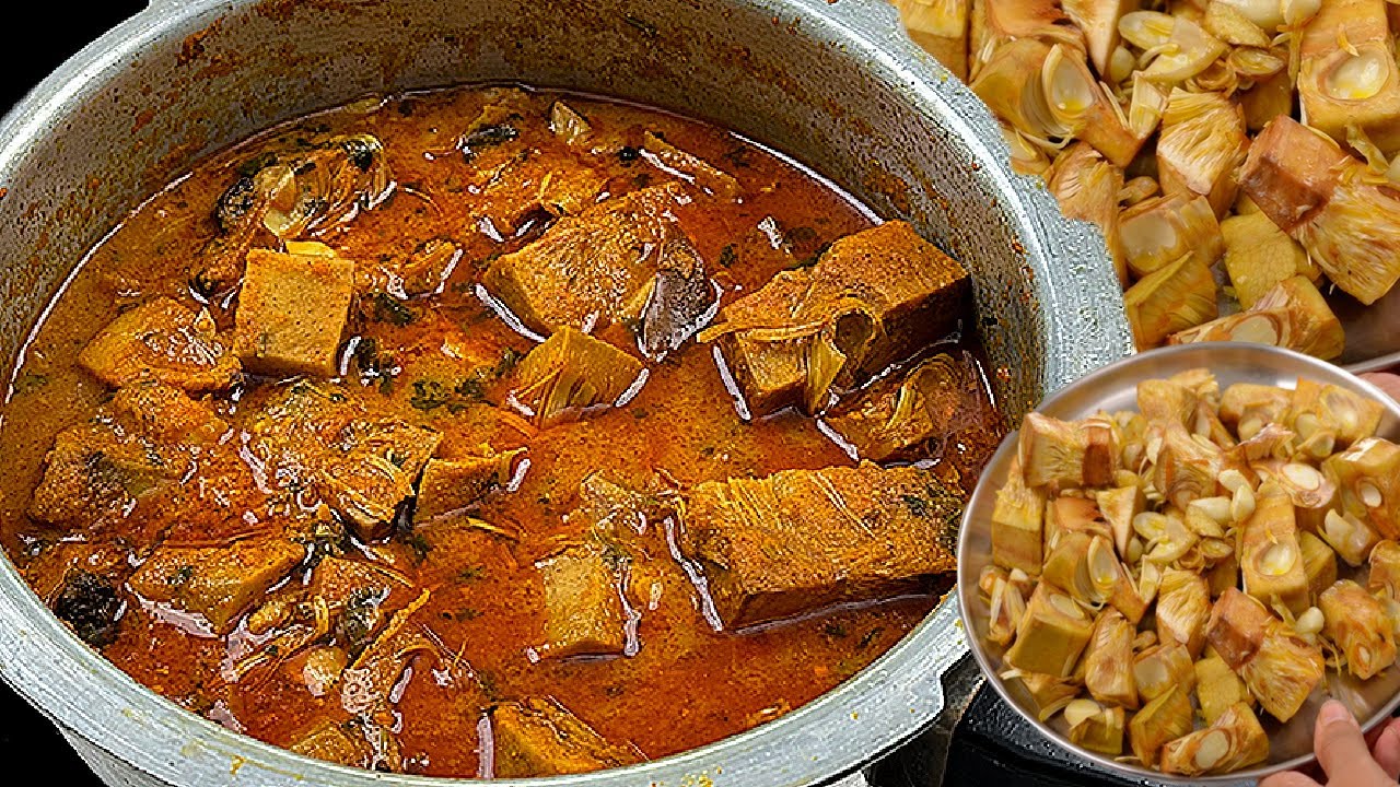 मसालेदार कटहल की सब्ज़ी प्रेशर कुकर में | Kathal ki Sabzi | Jackfruit Curry Recipe | Kabitaskitchen