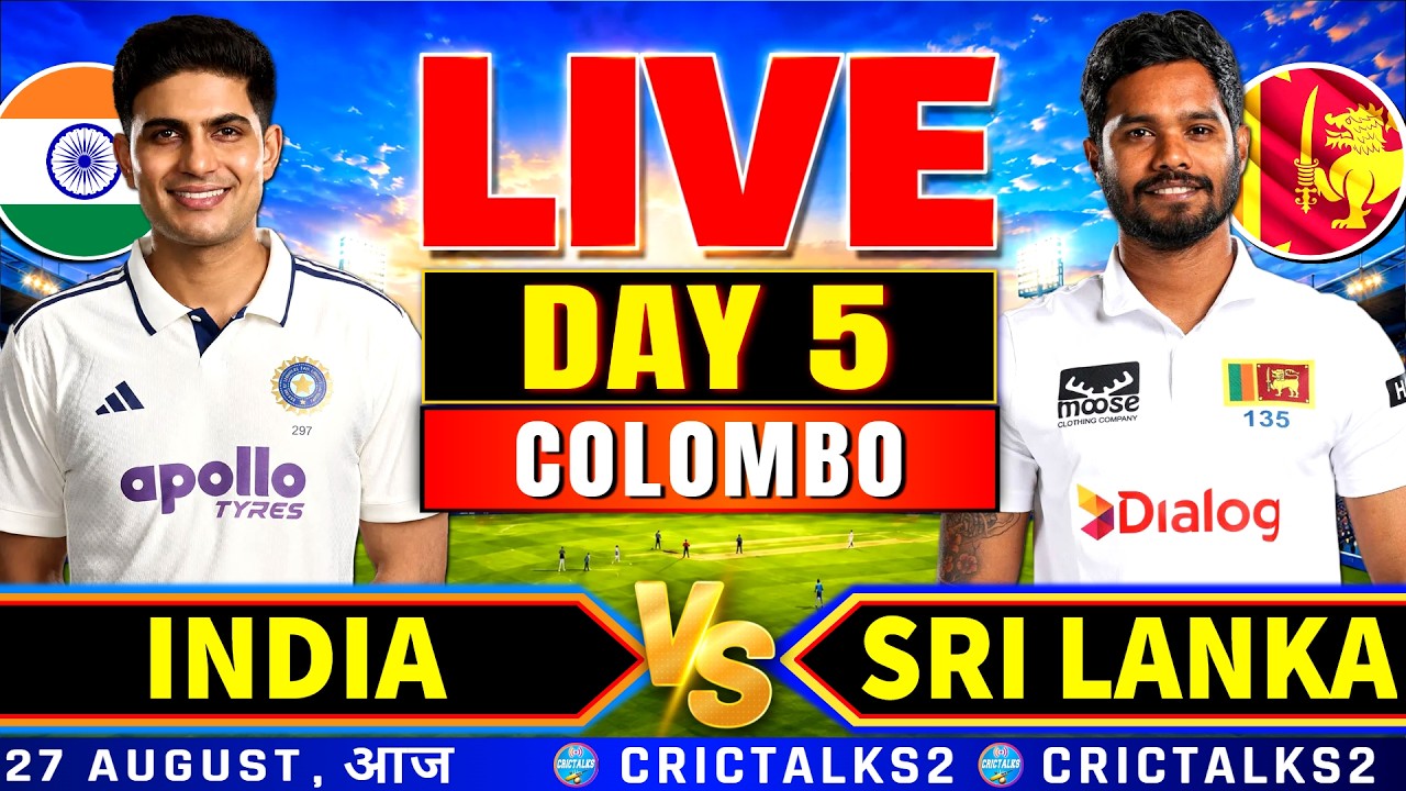🔴 Live: IND vs SL, Day 5, 2nd Test | 2026 Series | Today's Cricket Match Score & Commentary