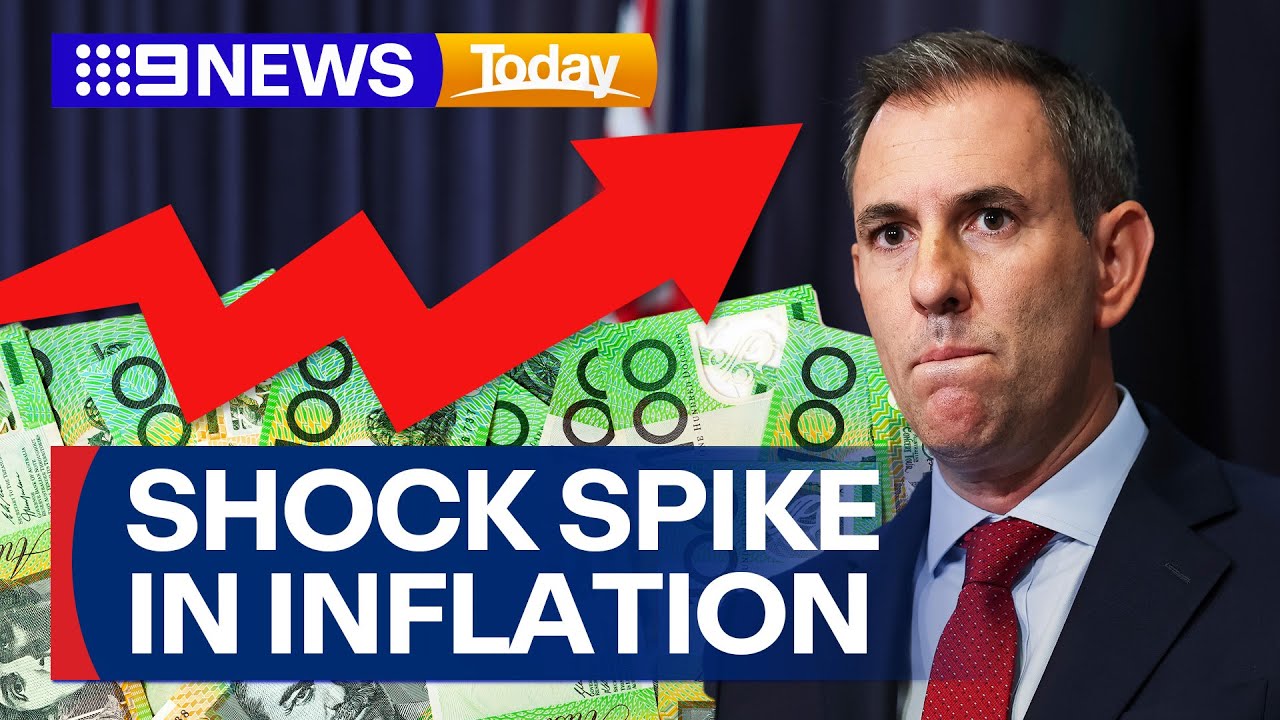 Treasurer denies blame for inflation spike as budget fears grow | 9 News Australia