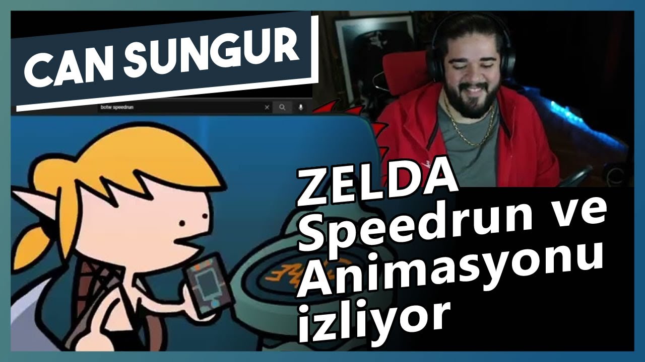 Can Sungur - ZELDA Breath of The Wild Speedrun ve Animasyonu İzliyor
