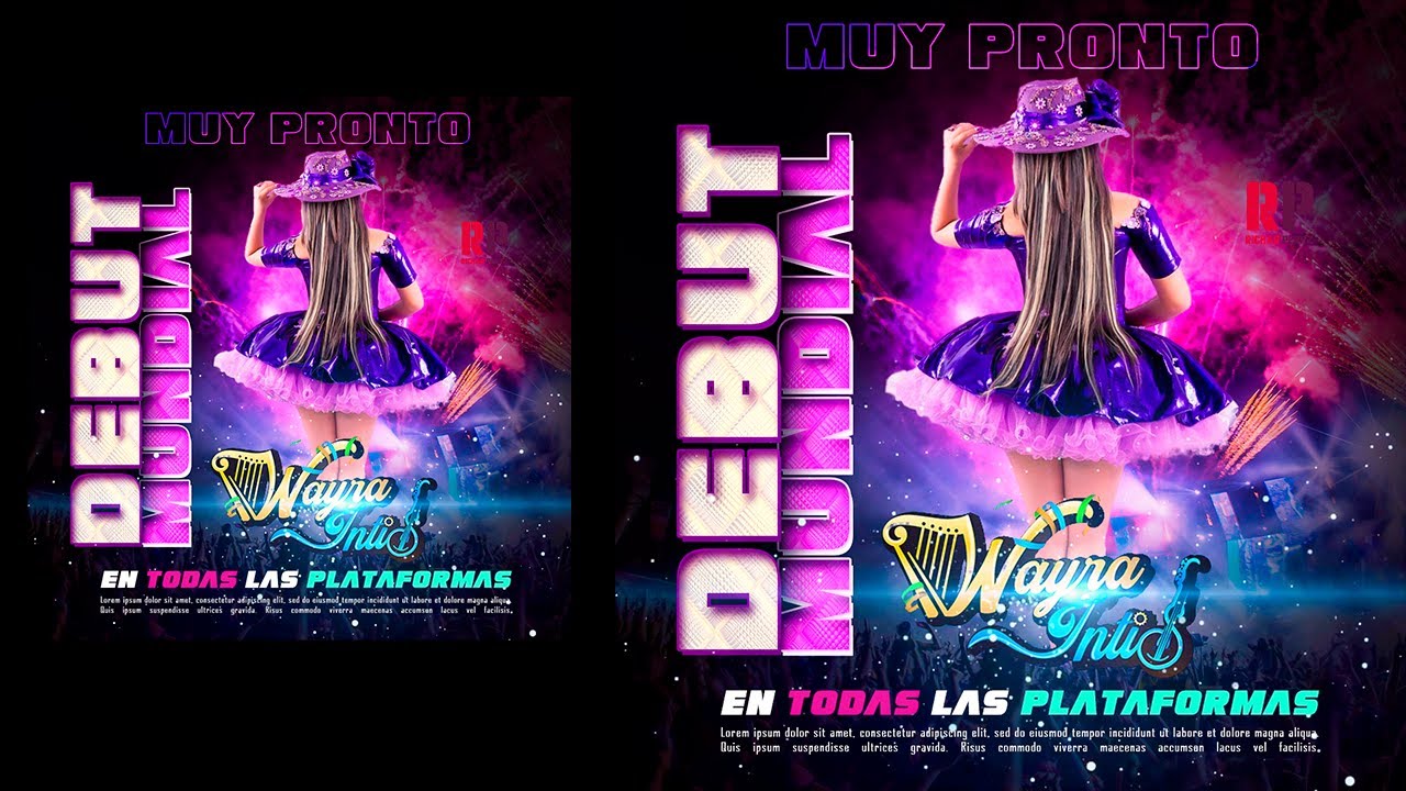 cómo CREAR FLYER para ARTISTAS FOLCLORICOS en Photoshop