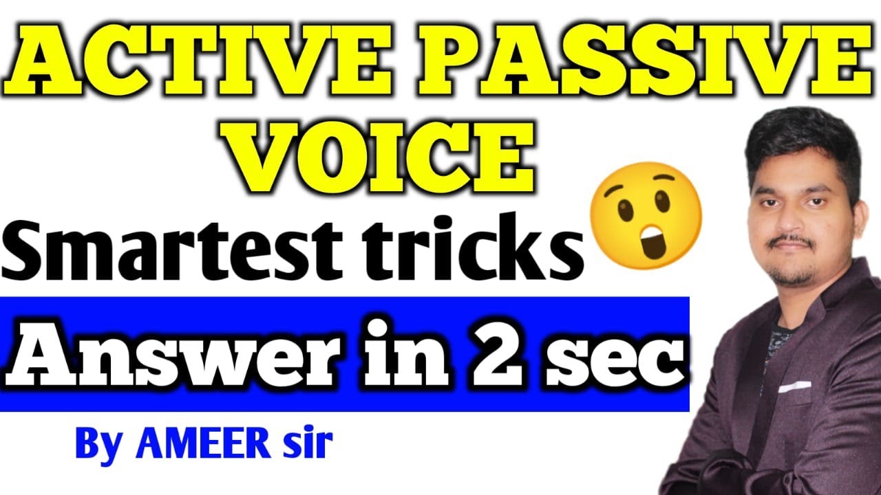 ACTIVE - PASSIVE VOICE ఆన్సర్ చేయండి 2 SEC లో | తెలుగు లో EXPLANATION | ENGLISH GRAMMAR