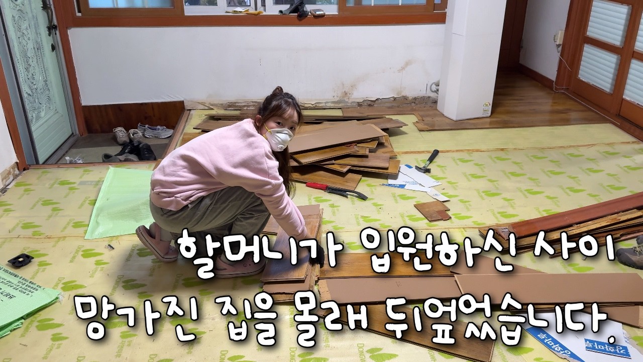 할머니가 입원하신 사이… 쥐 때문에 망가진 50년 된 집을 싹 뜯어버렸습니다🏚️🔥 온 가족이 함께 만든 ‘할머니 보금자리 프로젝트’ (마루 철거·셀프페인트·수평몰탈까지!)