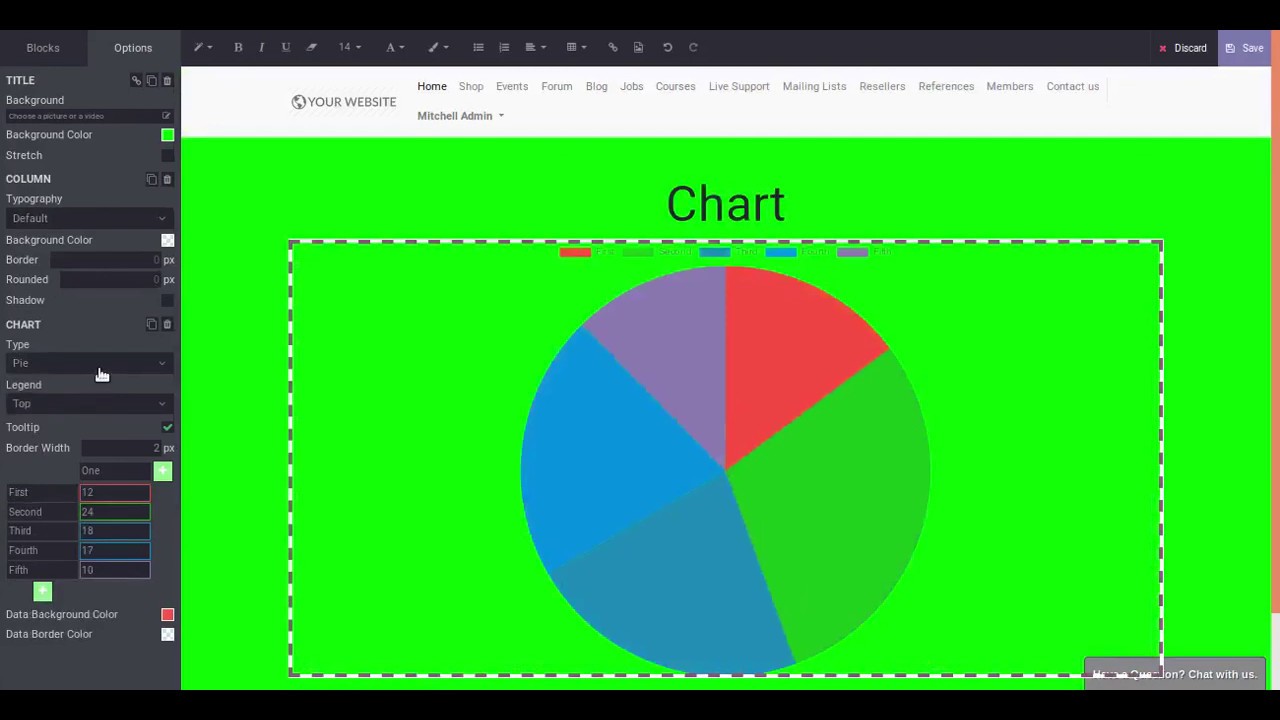 Odoo14 Features: Chart Snippet