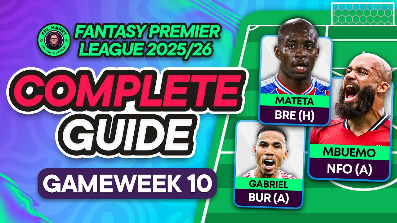 FPL GW10 ПОЛНОЕ РУКОВОДСТВО ⁉️ Капитан Габриэль или Холанд! 😲 | Советы по Fantasy Premier League ...