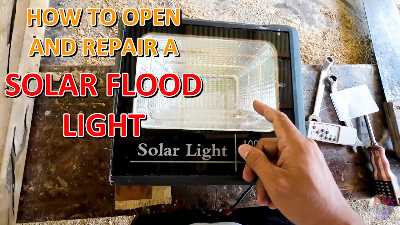 How to Open and Repair a SOLAR FLOOD LIGHT? DIY