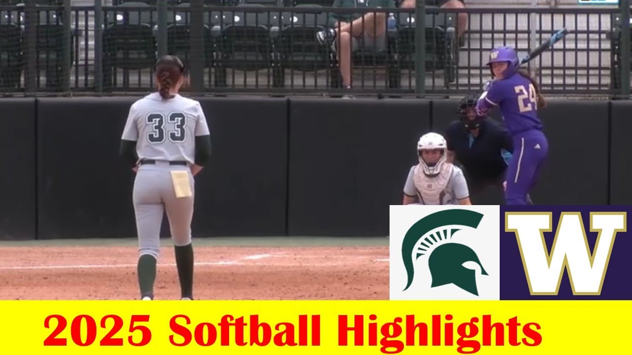 Washington vs Michigan State Softball Game Highlights 4 18 2025