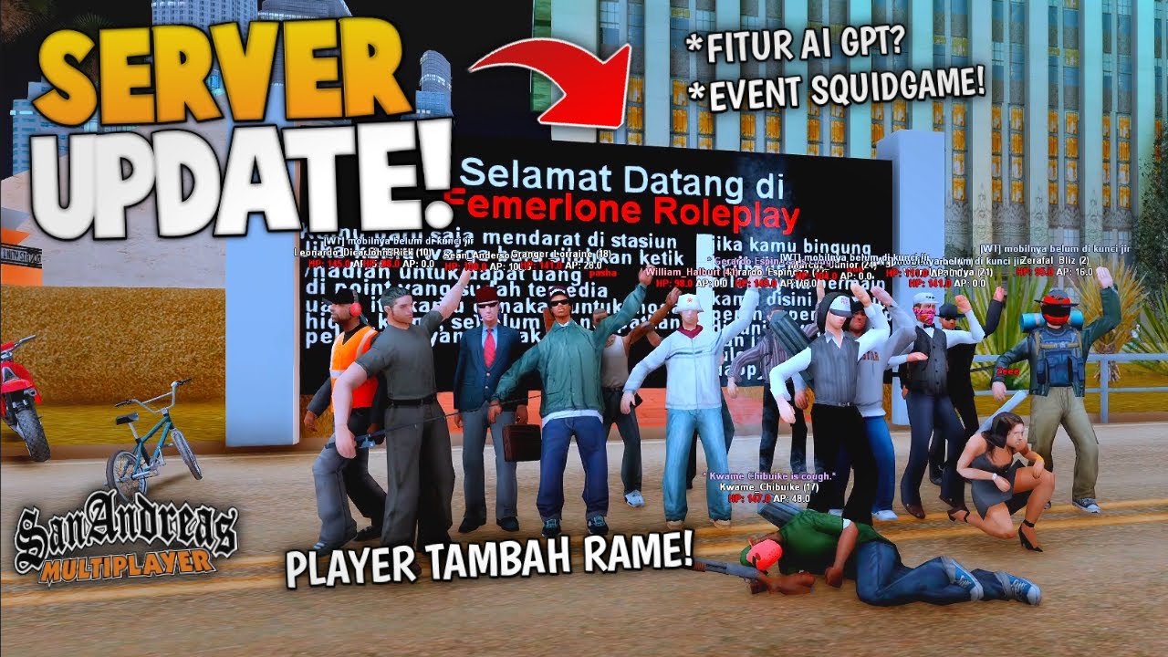 GTA ROLEPLAY SERVER ANDROID LATEST UPDATE WITH AI FEATURES!? GTA SAMP ROLEPLAY SERVER REVIEW INDO...