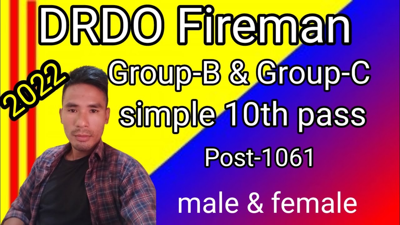 DRDO Fireman new recruitment 2022🔥//group-B & group -C post//
