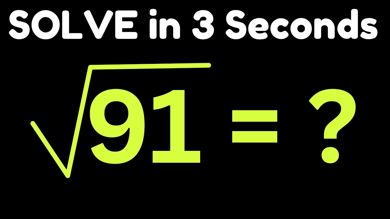 Square Root of Any Number in 3 seconds - Crazy Math Trick