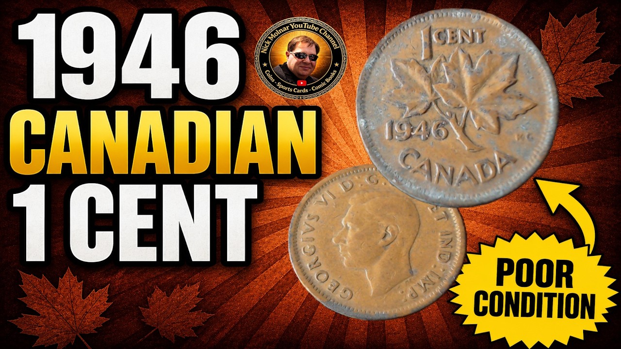 1946 Canada 1 Cent Coin Value King George VI Copper Coin