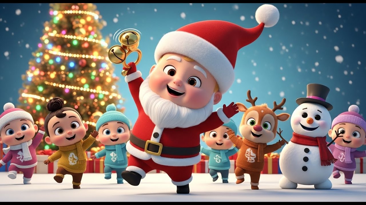 🎅 Jingle Bell Jingle Bell 🎶 Cute Christmas Song for Babies | Baby Giggles TV
