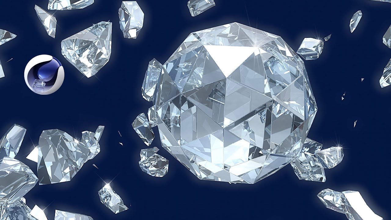 How to create diamond and crystal in Cinema 4d (modeling and render) PS effects