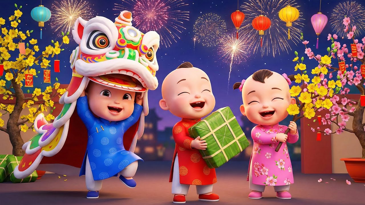 Tết Tết Tết Tết Đến Rồi 🧧 Nhạc Tết Thiếu Nhi Cho Bé Nghe Là Muốn Nhún Nhảy 🧨 Nhạc Chúc Tết Cho Bé
