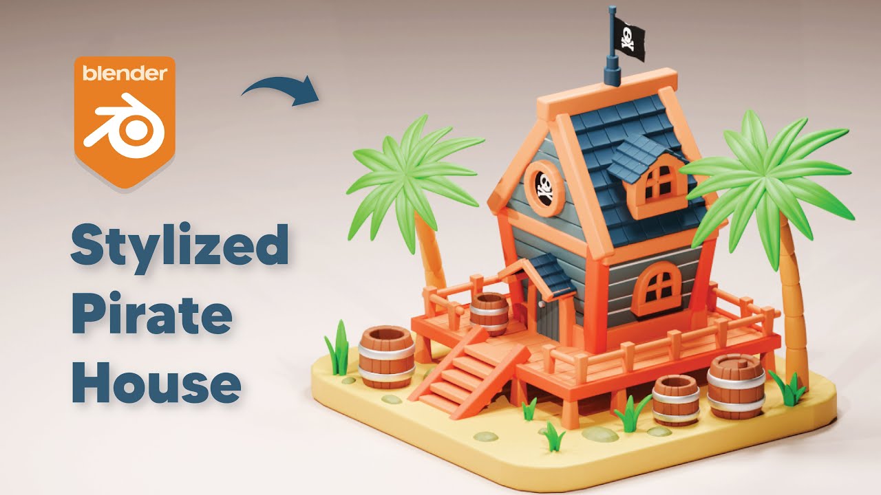 Making Stylized House in Blender 4.1 [Timelapse]  | BEY 3D