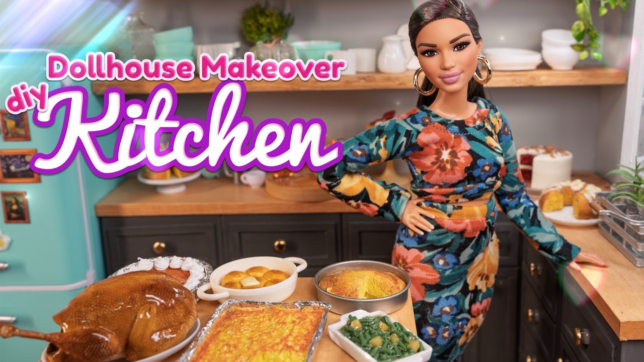 How To Make Easy Dollhouse Kitchen Cabinets With Stuff From Dollar Store: Dollhouse Makeover