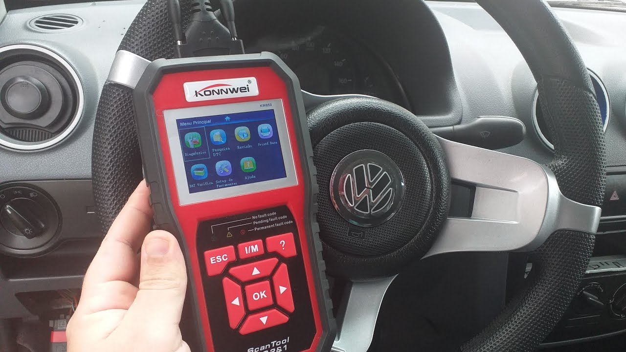 Scanner automotivo konnwei kw850 OBDII carros nacionais e importados