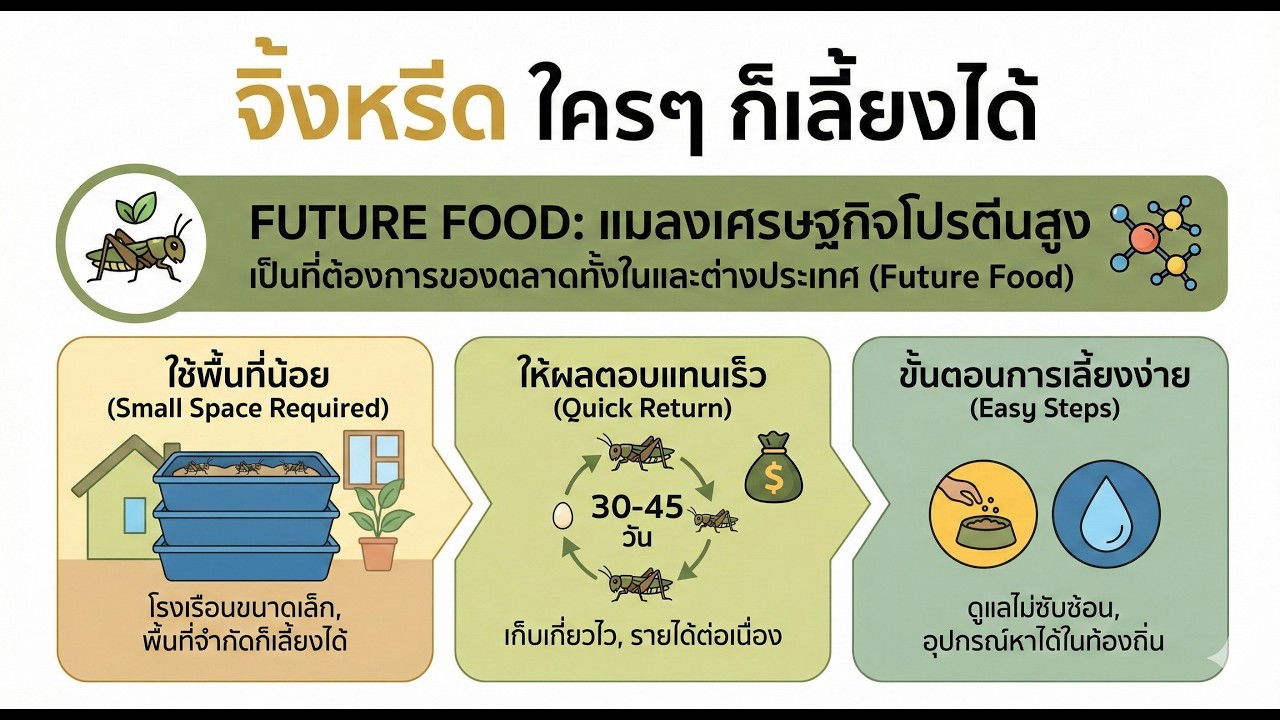 การเลี้ยงจิ้งหรีด  อนาคตของโปรตีน