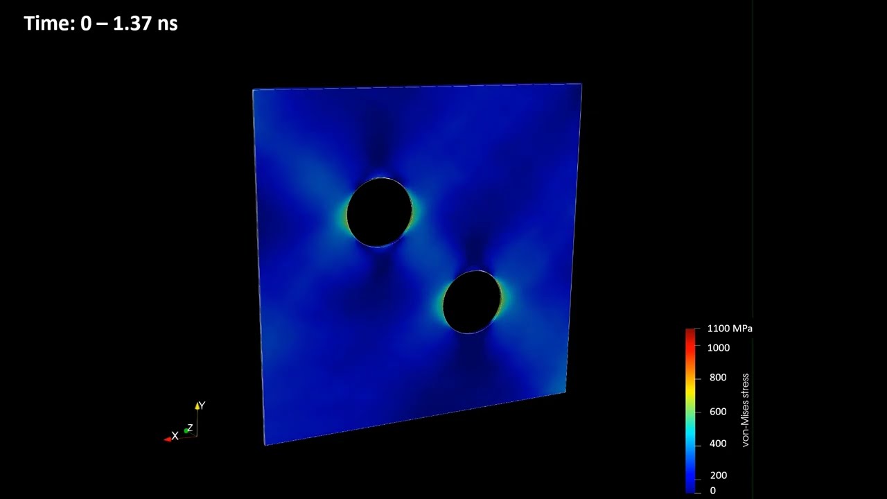 Elastic Wave Propagation in Thin Plate with Holes
