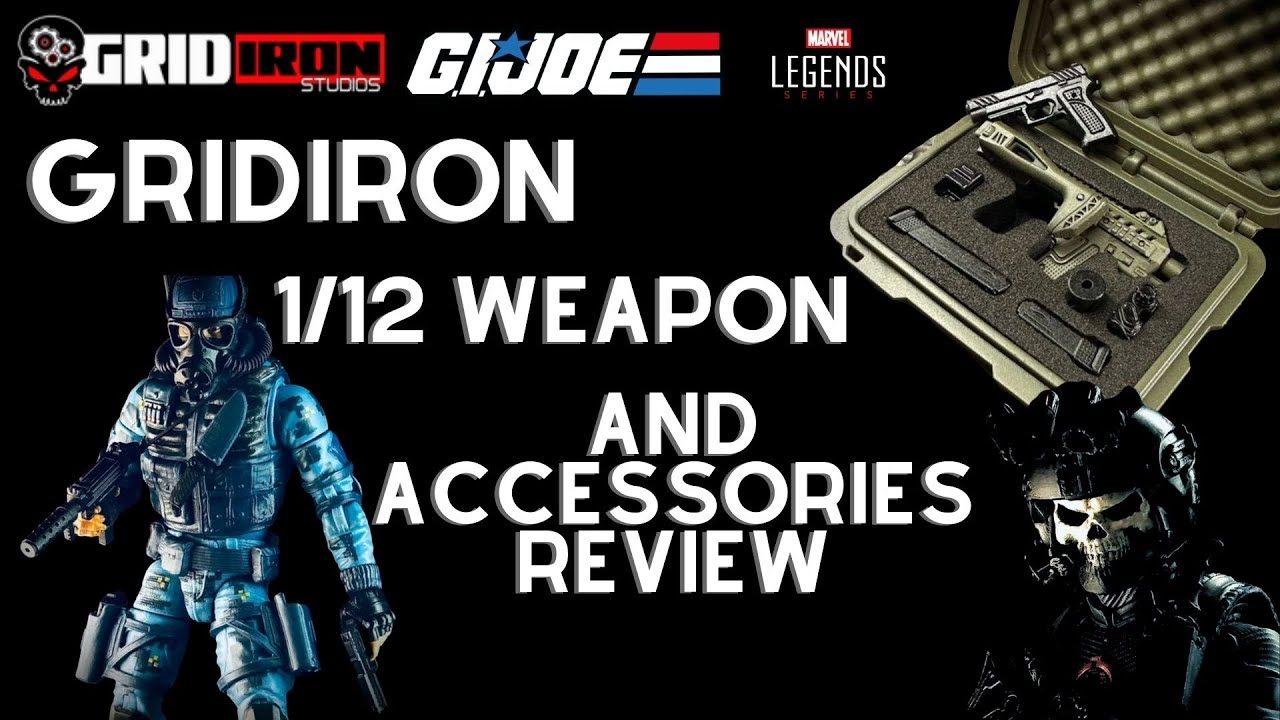 NEW GRIDIRON 1/12 SCALE WEAPON Pistol Carbine Gas Mask  Skull Head for GI JOE CLASSIFIED / LEGENDS