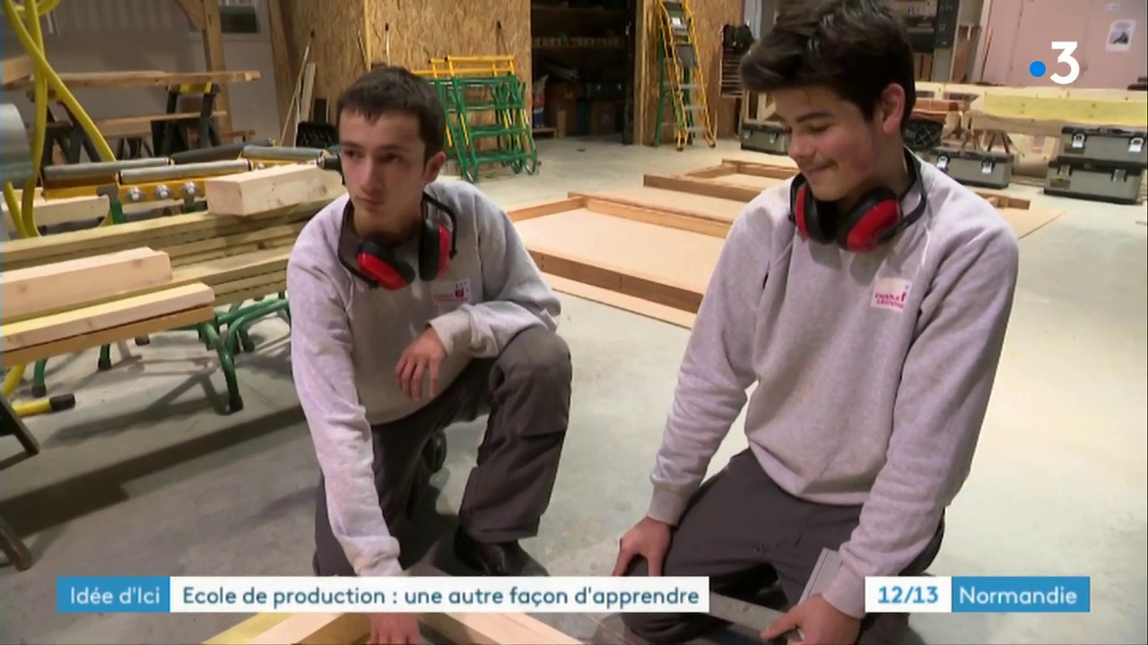 Institut Lemonnier - Ecole de production - JT France 3 Caen 20 janvier 2020