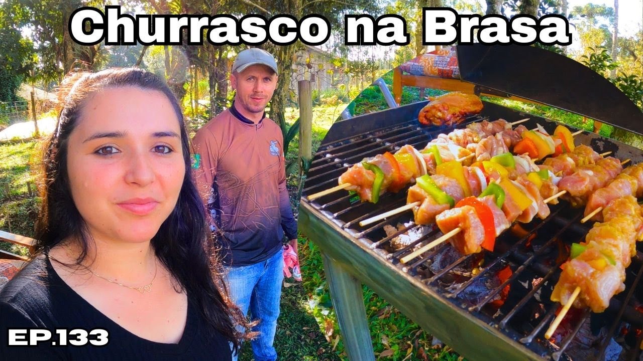 MUITA CARNE CHURRASCO DE ESPETINHO FEITO NO SITIO EP133.#vidasimples #sitio #agro