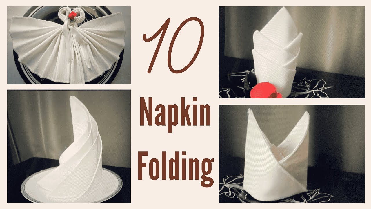 10 Napkin Folding ideas