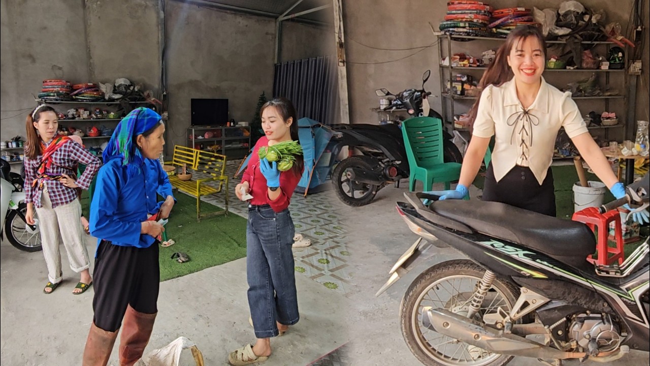 Honda Motorcycle Repair: An initial error but followed a series of errors/ old lady sells vegetables