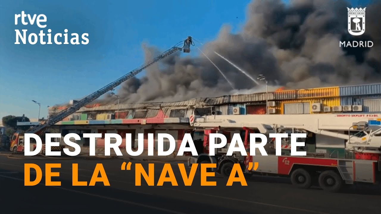 INCENDIO MERCAMADRID: Controlado el FUEGO que ha DESTRUIDO parte de la nave de FRUTAS | RTVE